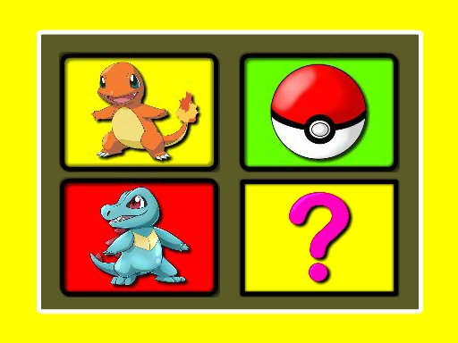 Pokemon Memory Time Online Puzzle Game
