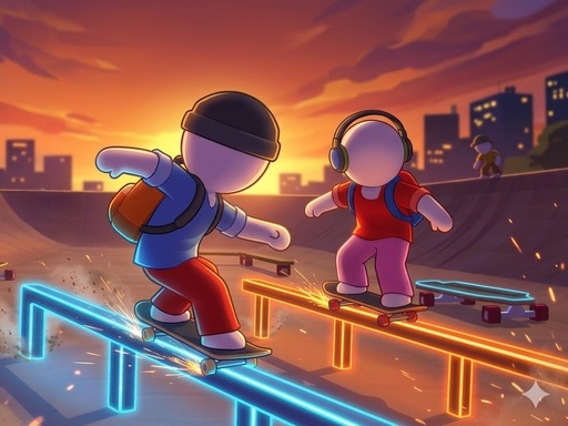 Skate Duo Runner Online Arcade Game