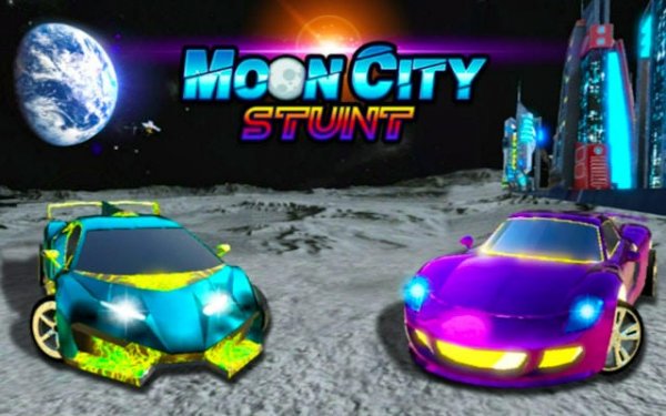 Moon City Stunt Racing Online Arcade Game