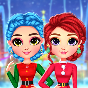 Rainbow Girls Christmas Outfits Dress Up Game