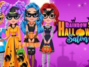 Rainbow Girls Halloween Salon Online Game