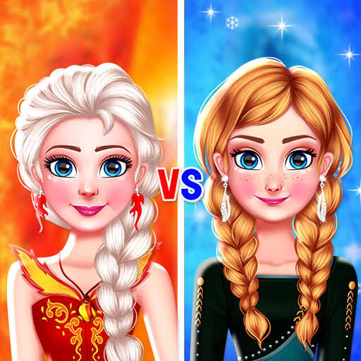 Sisters Ice Vs Flame Dress Up Game
