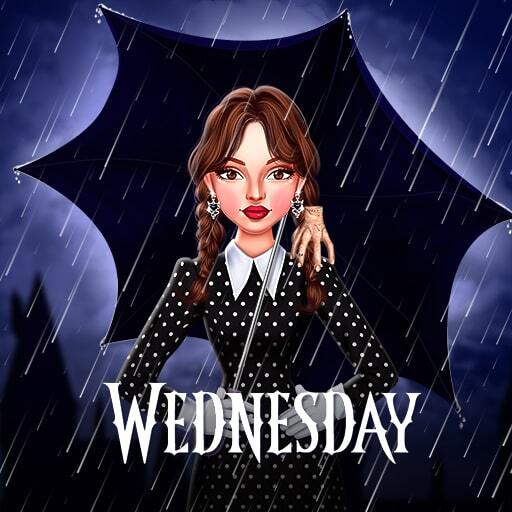 Celebrity Wednesday Addams Style Dress Up Online Game
