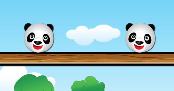 Fancy Pandas Puzzle Game Online - Gravity Puzzle Game