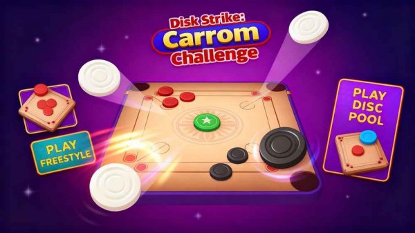 Disk Strike: Carrom Challenge Online Game